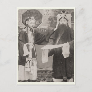 Gegoten leden, opera Beijing, ongeveer 1880 Briefkaart