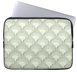 Gegradueerde Stippen Verlopen Groen Patroon Laptop Sleeve