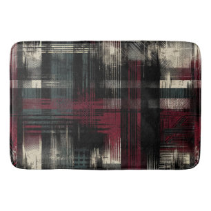 Gegrashte Grungy Alternatieve Grunge Plaid Patroon Badmat