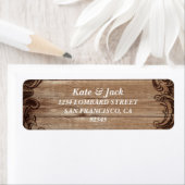 Gegraveerd Adres van de Terugkeer van Hout Etiket (Insitu)