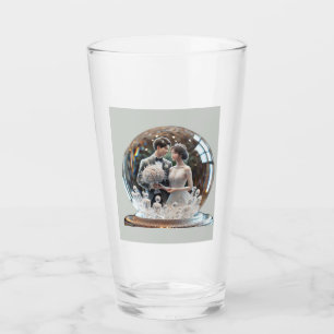 gegraveerd bruiloft foto bal glas