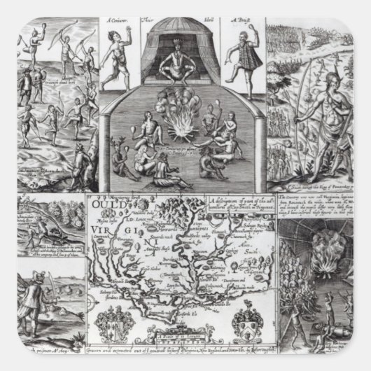 Gegraveerd door Robert Vaughan Vierkante Sticker (Voorkant)