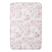  gegraveerd Frans Floral Fantasy Toile-Pink Badmat (Voorkant Verticaal)