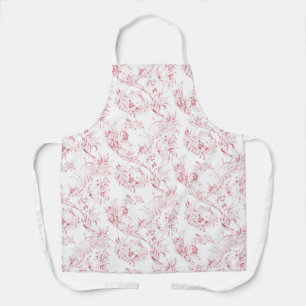 gegraveerd Frans Floral Fantasy Toile-Pink Schort