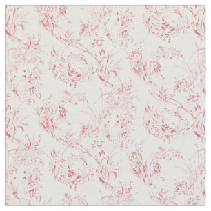 gegraveerd Frans Floral Fantasy Toile-Pink Stof