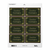 gegraveerd lederen effect Persoonlijke Stickers (Full Sheet)