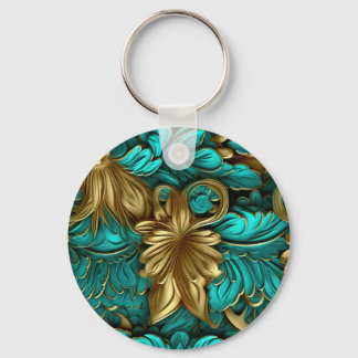 Gegraveerd leer-look sleutelhanger