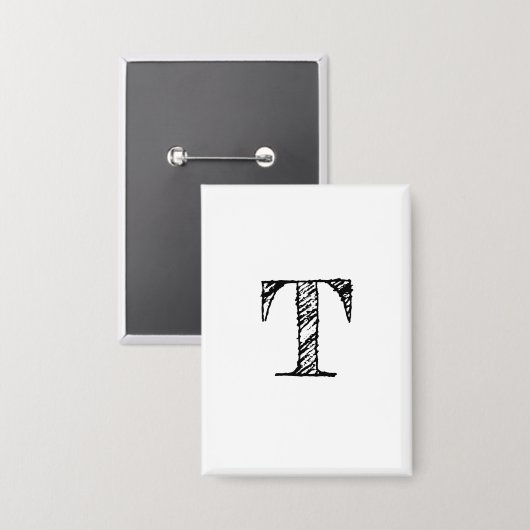  gegraveerd monogram button (Voorkant / Achterkant)