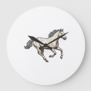 Gegraveerd ontwerp van rennende Appaloosa-paard ui Grote Klok