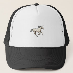 Gegraveerd ontwerp van rennende Appaloosa-paard ui Trucker Pet
