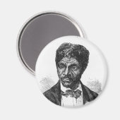 Gegraveerd portret van de Afrikaanse Amerikaanse D Magneet (Voorkant / Achterkant)
