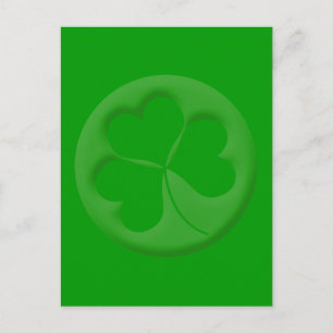 gegraveerd Shamrock Briefkaart