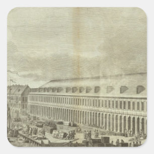 gegraveerd Uitzicht van Sint-Petersburg 2 Vierkante Sticker