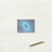 Gegraveerde Blauwe Ster Canvasprint Post-it® Notes (Op bureau)