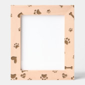 Gegraveerde Dog Bone Paw Print Bloemen Lijst Gegraveerde Lijstjes (Voorkant)