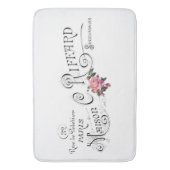 Gegraveerde Franse typografie Badmat (Voorkant Verticaal)