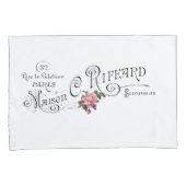 Gegraveerde  Franse typografie Kussensloop (Voorkant-Rechts)