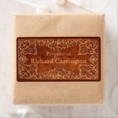 Gegraveerde Gilt Leather Effect Persoonlijke Stick Etiket (Insitu)