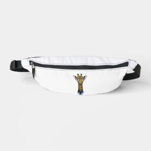 Gegraveerde Giraffe Met Bril Design_1 Heuptasje