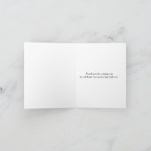 Gegraveerde Hart Berk Houten Trouw Dank Je Bedankkaart (Binnen)