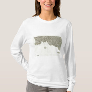 Gegraveerde kaart van France 2 T-shirt