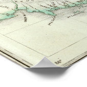 Gegraveerde Kaart van Panama Poster (Hoek)