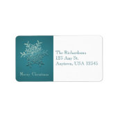 gegraveerde Snowflake-Adresetiketten Etiket (Voorkant)