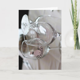 Gegraveerde wijn glas uitnodiging