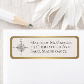 Gegrendeerde grens van het de Rug van het Adres va Etiket (Insitu)