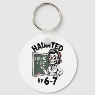 Gegriefde 67 Skelet Wiskunde Docent Halloween Kost Sleutelhanger
