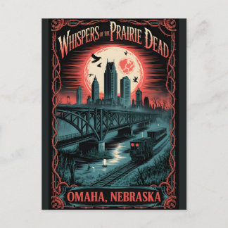 Gegriefde Omaha, NE Vintage Horror Reizen Briefkaart