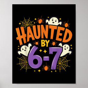 Gegriefde Zes Zeven 6 7 Meme 67 Skelet Hand Hallow Poster