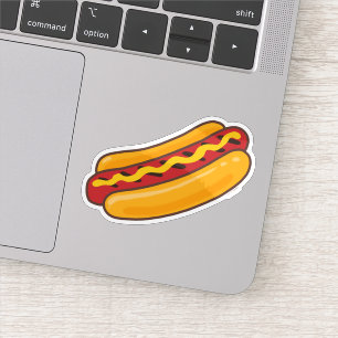 Gegrilde Hotdog Sticker