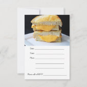 Gegrilde kaas en tomatensoep Comfort Food Luncheon Kaart (Achterkant)