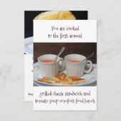 Gegrilde kaas en tomatensoep Luncheon uitnodiging (Voorkant / Achterkant)