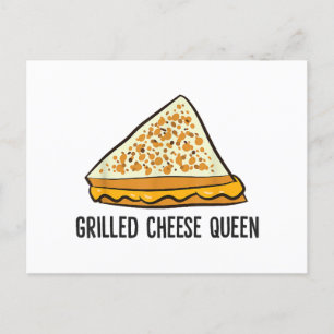 Gegrilde kaas Koningin Grappige gegrilde kaas Feestdagenkaart