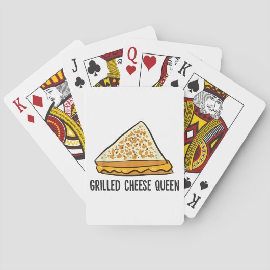 Gegrilde Kaas Koningin Grappige Gegrilde Kaas Pokerkaarten (Achterkant)