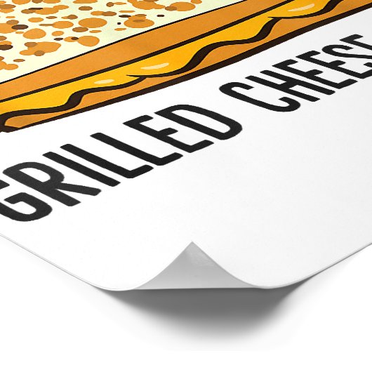 Gegrilde kaas Koningin Grappige gegrilde kaas Poster (Hoek)
