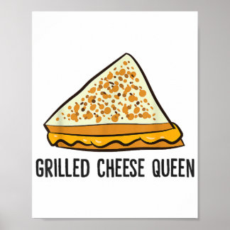 Gegrilde kaas Koningin Grappige gegrilde kaas Poster
