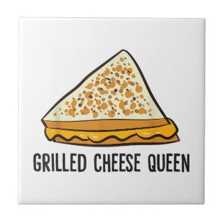 Gegrilde kaas Koningin Grappige gegrilde kaas Tegeltje