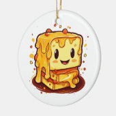 Gegrilde kaas liefhebber keramisch ornament (Links)