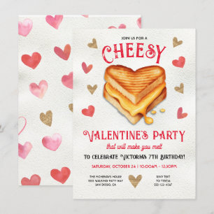 Gegrilde Kaas Valentijnse Galentines dag Party Kaart