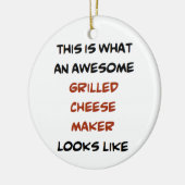 gegrilde kaasmaker, geweldige keramisch ornament (Links)