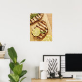 Gegrilde kippenborsten poster (Thuiskantoor)