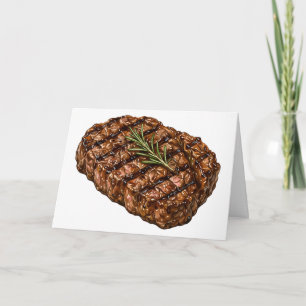 Gegrilde Ribeye Steak BBQ Vlees Illustratie Kaart