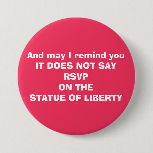 Gegroepeerd tegen immigratieverbod ronde button 7,6 cm