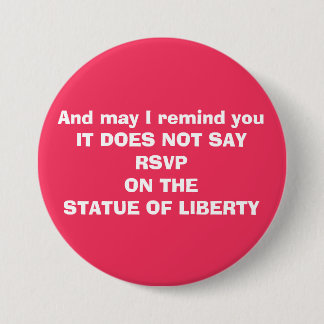 Gegroepeerd tegen immigratieverbod ronde button 7,6 cm