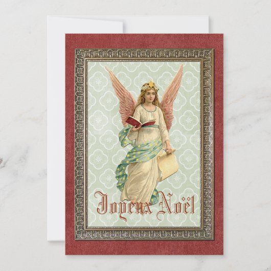 Gegroet voor aangepaste  Antieke Feestdagenkaart (Voorkant)