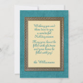 Gegroet voor aangepaste  Antieke Feestdagenkaart (Achterkant)