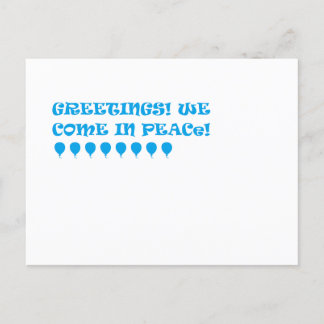 Gegroet. We komen in vrede Briefkaart